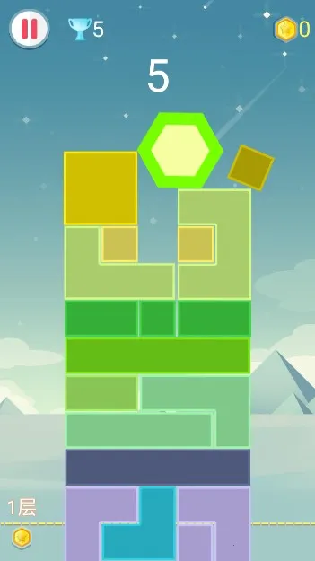 平衡下落(六边形游戏) 平衡下落(六边形游戏)